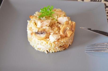 ARROZ INTEGRAL CON POLLO Y CHAMPIÑONES AL LIMON ARROZ INTEGRAL CON POLLO Y CHAMPIÑONES AL LIMON