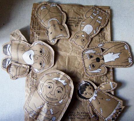 Prepara regalos con vida Envoltorios de regalo de papel dibujado con animales, familia y mensajes