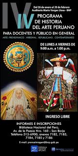 Lunes 26: se inicia el IV Programa de Historia del Arte Peruano Lunes 26: se inicia el IV Programa de Historia del Arte Peruano
