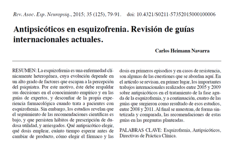 Antipsicóticos en esquizofrenia - Carlos Heimann http://revistaaen.es/index.php/aen/article/view/16861/16731