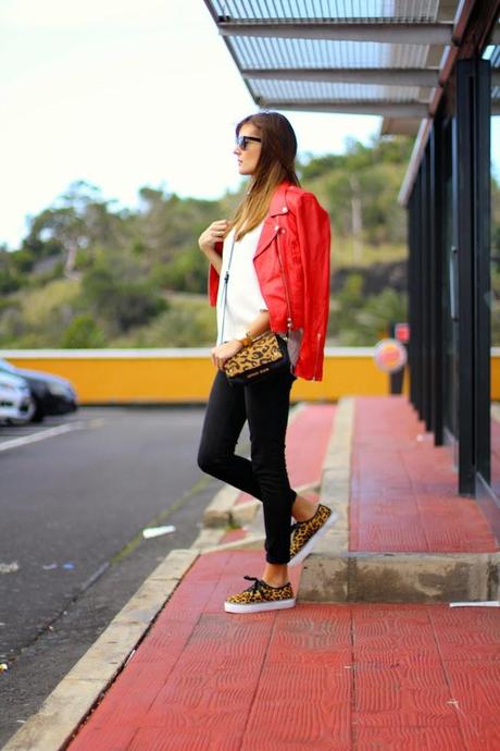 Leopard, plaid and leather Leopard, plaid and leather