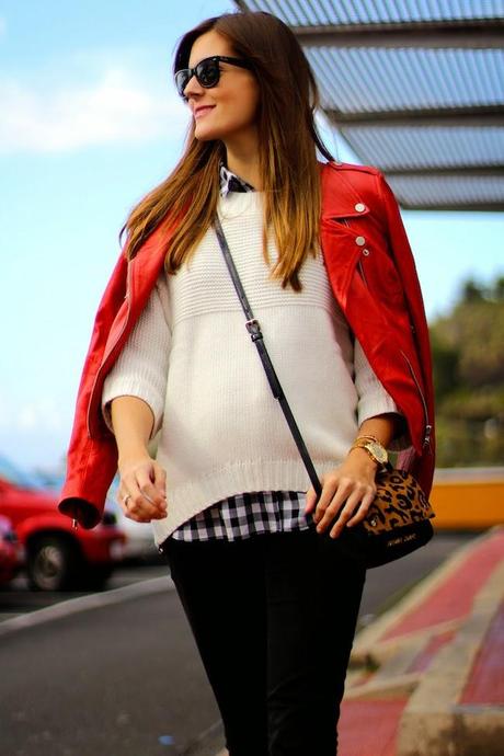 Leopard, plaid and leather Leopard, plaid and leather