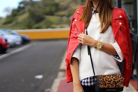 Leopard, plaid and leather