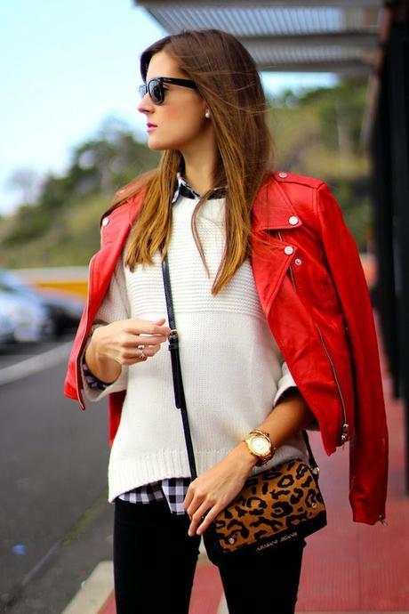 Leopard, plaid and leather