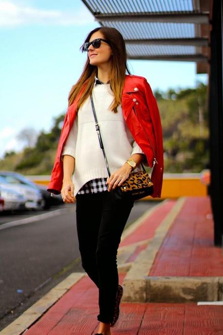 Leopard, plaid and leather