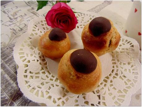 Brioches de mandarina y chocolate