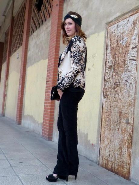 Diadema negra tipo turbante Diadema tipo turbante con broche