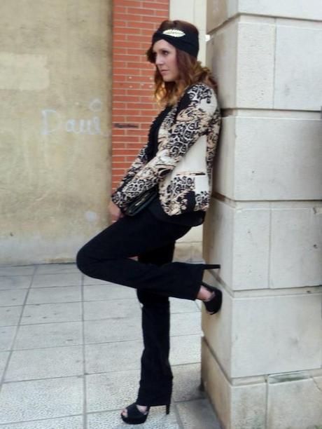 Diadema negra tipo turbante Diadema tipo turbante con broche (4)