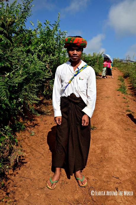 Hombre de la tribu Paho de Myanmar