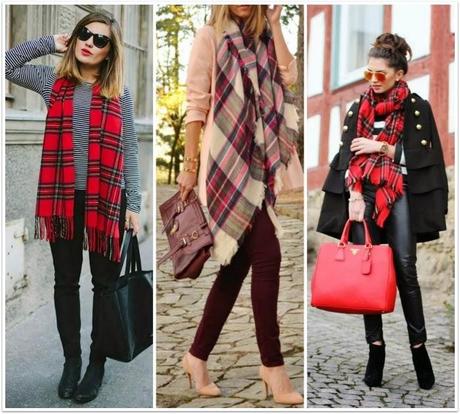 Tendencias: Plaids como bufandas Tendencias: Plaids como bufandas