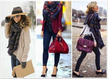 Tendencias: Plaids como bufandas Tendencias: Plaids como bufandas