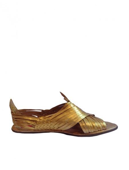 Originales gladiadoras fabricadas en Mexico en dorado zapato señora