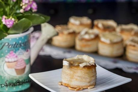 Volovanes Rellenos de Morcilla con Cebolla Caramelizada y Queso de Cabra Volovanes Rellenos de Morcilla con Cebolla Caramelizada y Queso de Cabra