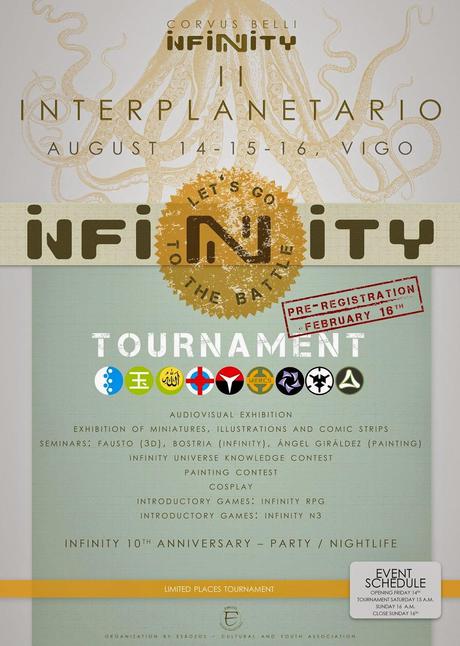 Cartel y primeras informaciones del II Torneo Interplanetario de Infinity the Game(Vigo)