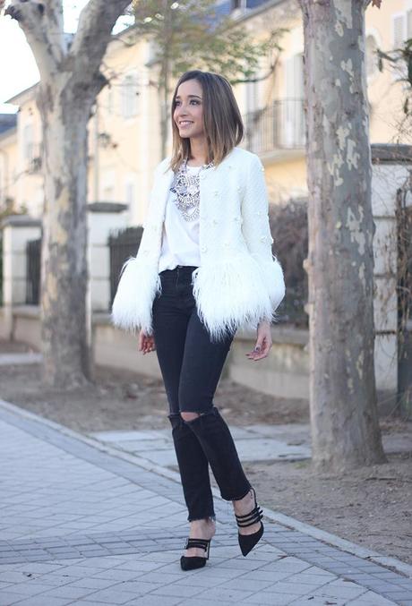 white faux fur coat07