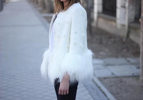 white faux fur coat16