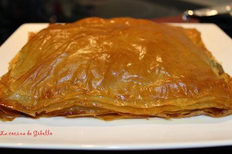 Pastel de carne con masa filo