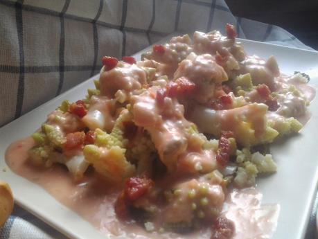 ROMANESCU EN SALSA DE PUERRO Y REMOLACHA ROMANESCU EN SALSA DE PUERRO Y REMOLACHA