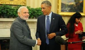 Modi, Putin y, Obama con sus bolsillos vacíos.