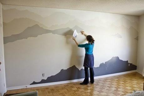 diy-mural-cabecero-pintura-paisaje-cabecero diy-mural-cabecero-pintura-paisaje-cabecero