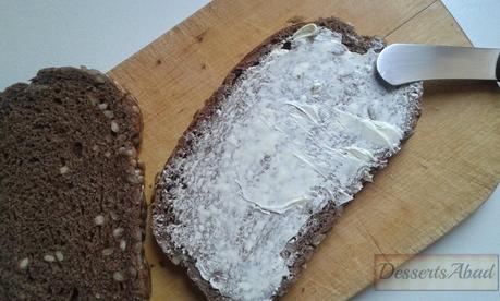 Tostada de pan negro Tostada de pan negro