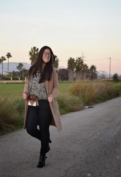 Black, white and camel coat Black, white and camel coat