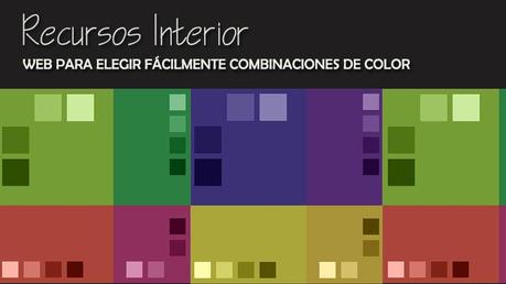 Web para elegir fácilmente combinaciones de colores Web para elegir fácilmente combinaciones de colores