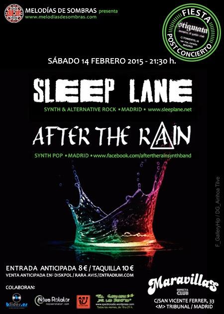 Discos, música y reflexiones cubrirá el concierto en Madrid de Sleep Lane + After The Rain (14-02-2015)