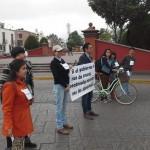 Protestan y pintan cebras peatonales en San Luis Potosí