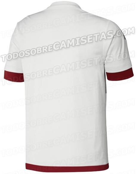 Segunda camiseta blanca del Milan 2015 - 2016