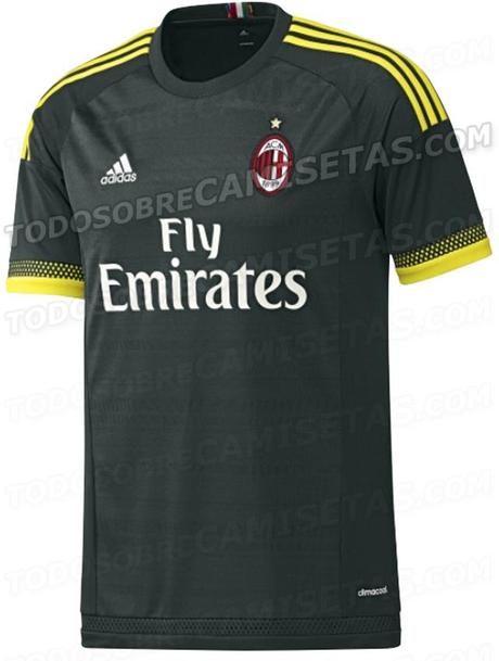 Tercera camiseta del Milan 2015 - 2016 verde