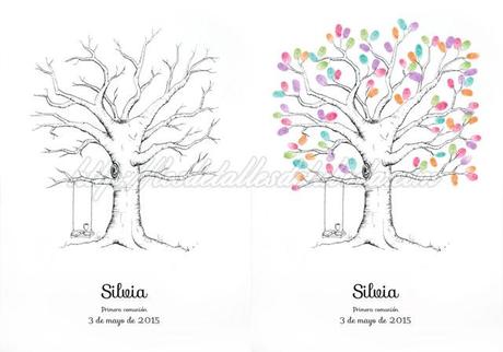 Árboles de huellas para comunión Árboles de huellas para comunión