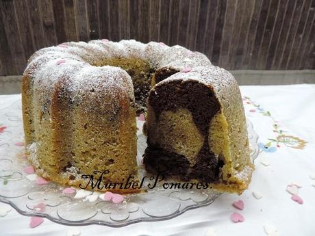 Bundt cake marmolado en olla programable. Bundt cake marmolado en olla programable.