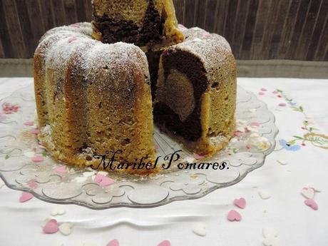 Bundt cake marmolado en olla programable. Bundt cake marmolado en olla programable.