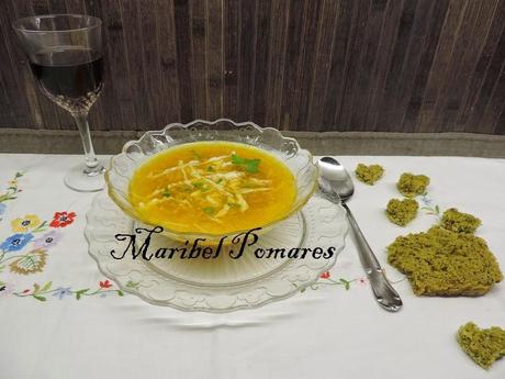 Sopa de col y calabaza en olla programable. Sopa de col y calabaza en olla programable.