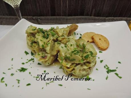 Alcachofas al limón en olla programable. Alcachofas al limón en olla programable.