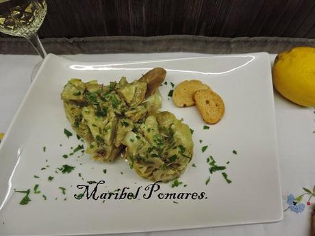 Alcachofas al limón en olla programable. Alcachofas al limón en olla programable.