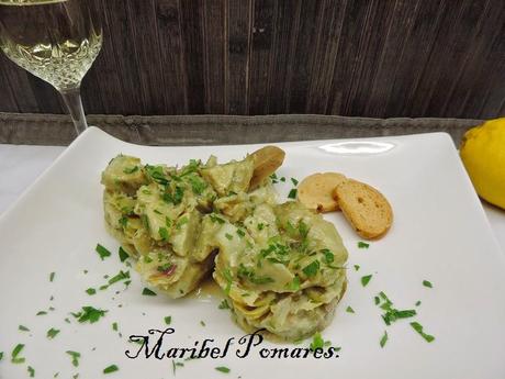 Alcachofas al limón en olla programable. Alcachofas al limón en olla programable.