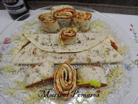 Wraps de sobrasada y quesitos. Wraps de sobrasada y quesitos.