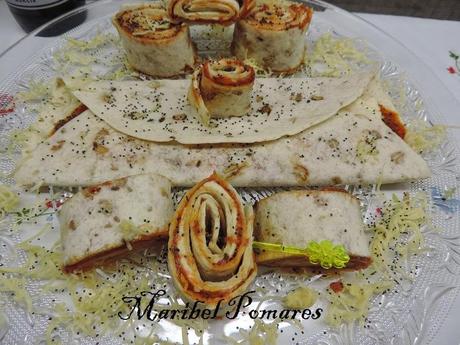 Wraps de sobrasada y quesitos. Wraps de sobrasada y quesitos.