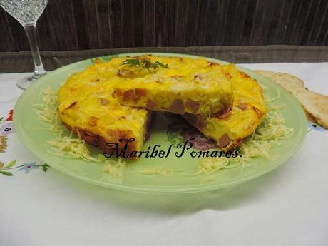 Tortilla de macarrones a la carbonara en olla programable. Tortilla de macarrones a la carbonara en olla programable.