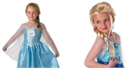 Disfraz Elsa Frozen con peluca rubia