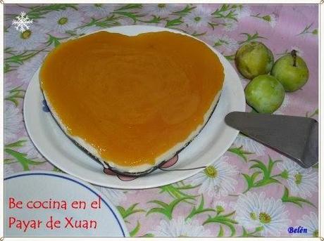 Tarta de queso y chocolate blanco con mermelada de ciruela (Viernes 8) Tarta de queso y chocolate blanco con mermelada de ciruela (Viernes 8)