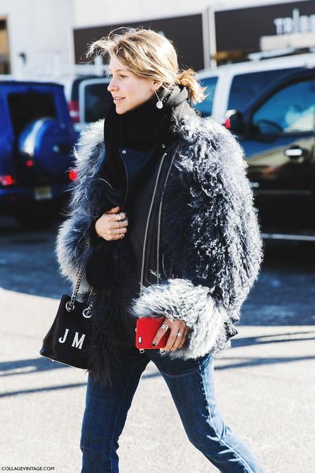 STREET STYLE NYFW I New_York_Fashion_Week-Fall_Winter_2015-Street_Style-NYFW-Jessica_Minkoff-Fur_Coat-Flared_Jeans-