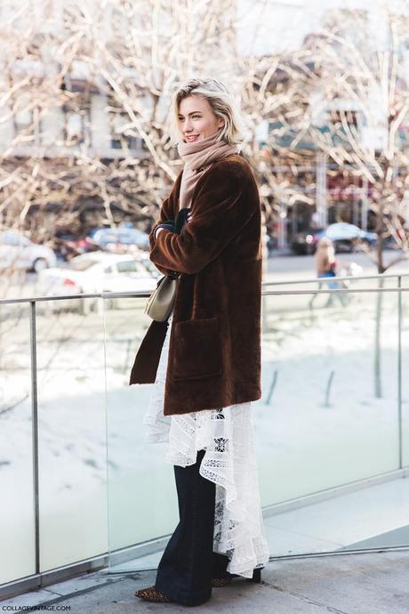 STREET STYLE NYFW I New_York_Fashion_Week-Fall_Winter_2015-Street_Style-NYFW-Zanita-Fur_Coat-Lace-Flared_Jeans-