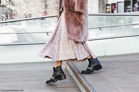 STREET STYLE NYFW I New_York_Fashion_Week-Fall_Winter_2015-Street_Style-NYFW-Givenchy_Boots-Fur_Coat-Midi_Pleated_Skirt-
