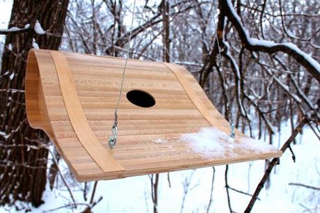 Una caseta diseñada para los gorriones Una caseta diseñada para los gorriones