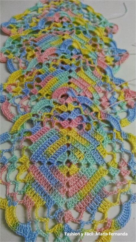 Cómo uno cuadros o granny , motivos cuadrados de crochet tips (How to join crochet squares, how to join granny squares tips)