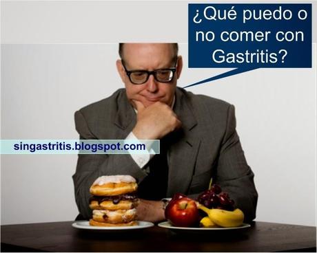 que puedo comer si tengo gastritis