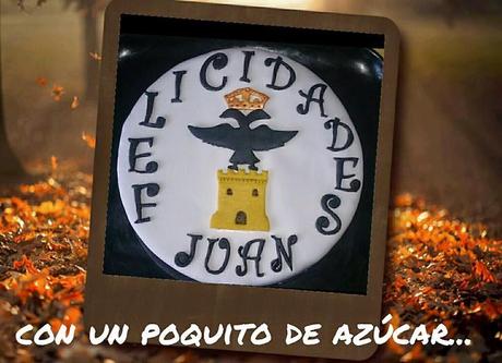 TARTA ESCUDO CASTILLO DEL AGUILA  DE VILLALUENGA  Y MUCHAS FELICIDADES JUAN!!!